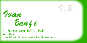 ivan banfi business card
